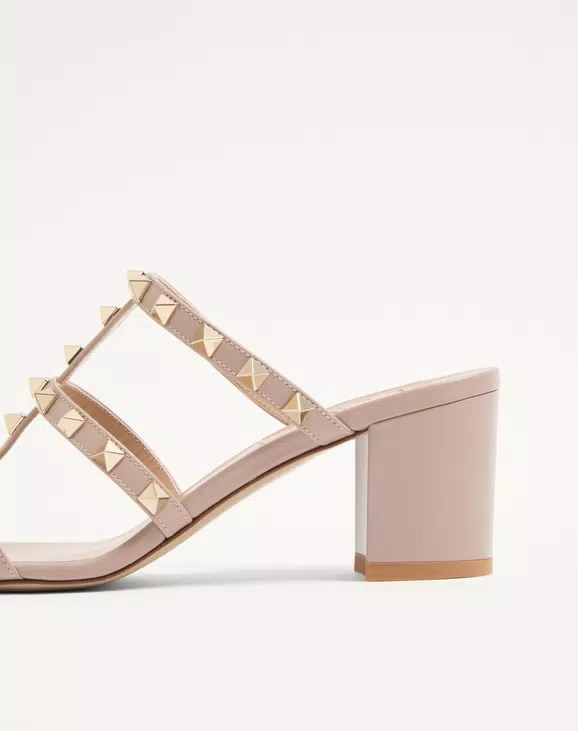 Valentino Rockstud Calfskin Leather Slide Sandal 60 Mm - Image 3